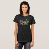 Love Mardi Gras Beads for women Carnival Parade T-shirt (Voorkant volledig)