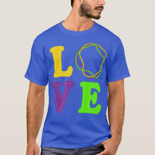 Love Mardi Gras Beads New Orleans Louisiana 2022 T-shirt