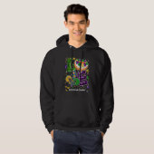 Love Mardi Gras First Grade Teacher Party Festival Hoodie (Voorkant volledig)