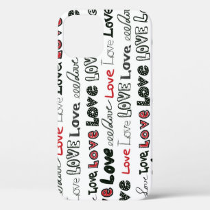 Love Marker Textuur Naadloze Achtergrond Case-Mate iPhone Case