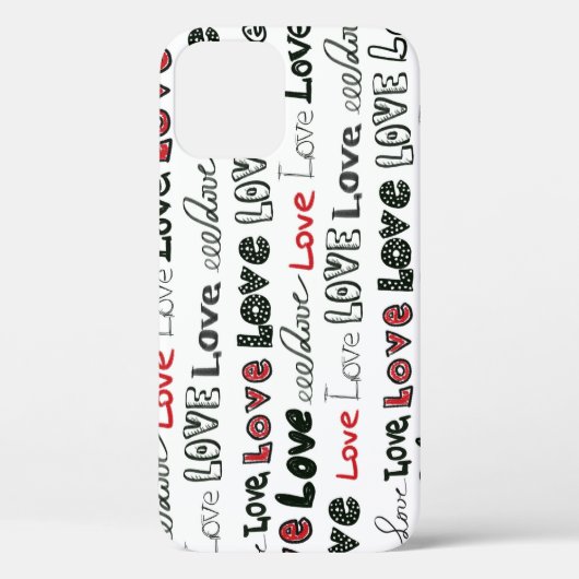 Love Marker Textuur Naadloze Achtergrond Case-Mate iPhone Case (Achterkant)