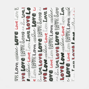 Love Marker Textuur Naadloze Achtergrond Fleece Deken