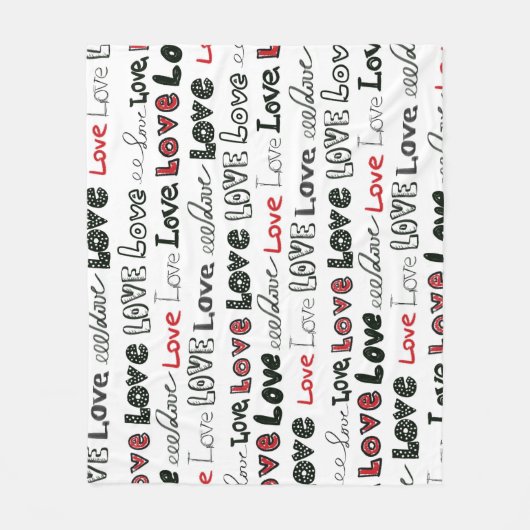 Love Marker Textuur Naadloze Achtergrond Fleece Deken (Voorkant)