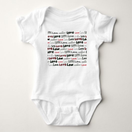 Love Marker Textuur Naadloze Achtergrond Romper (Voorkant)