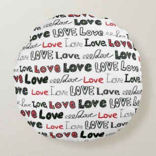 Love Marker Textuur Naadloze Achtergrond Rond Kussen