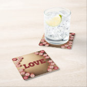 LOVE Maroon Gold Onderzetter Set (Insitu)