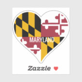 Love Maryland Flag Sticker (Vel)