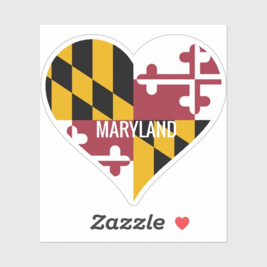 Love Maryland Flag Sticker (Vel)
