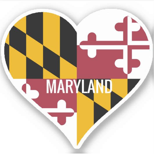 Love Maryland Flag Sticker (Voorkant)