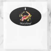 Love Maryland Ovale Sticker (Tas)