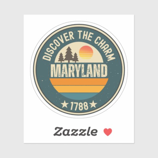 Love Maryland - Schattige MD State Gift Sticker (Vel)