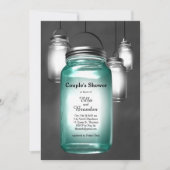 Love Mason Jars Couple's Shower Invitation Kaart (Voorkant)