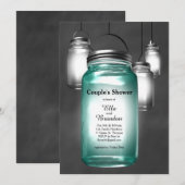 Love Mason Jars Couple's Shower Invitation Kaart (Voorkant / Achterkant)