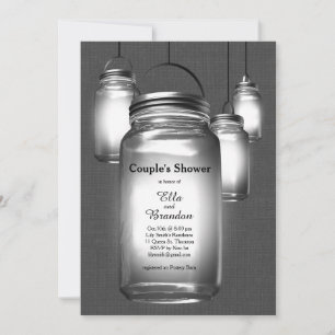 Love Mason Jars Couple's Shower Invitation Kaart