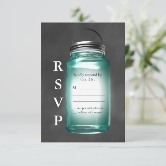 Love Mason Jars RSVP (Staand voorkant)