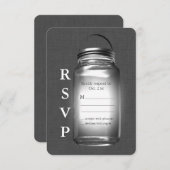 Love Mason Jars RSVP (Voorkant / Achterkant)