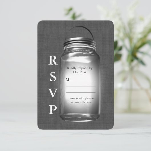 Love Mason Jars RSVP (Staand voorkant)