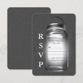 Love Mason Jars  RSVP Kaartje (Voorkant / Achterkant)