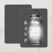 Love Mason Jars RSVP Kaartje (Voorkant / Achterkant)