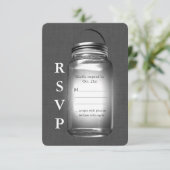 Love Mason Jars RSVP Kaartje (Staand voorkant)