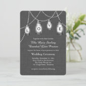 Love Mason Jars Wedding Invitation Kaart (Staand voorkant)