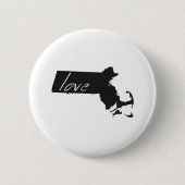 Love Massachusetts Ronde Button 5,7 Cm (Voorkant)