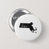 Love Massachusetts Ronde Button 5,7 Cm (Voorkant /achterkant)
