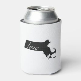 Love Massachusetts Shaped Black Chalkboard Blikjeskoeler