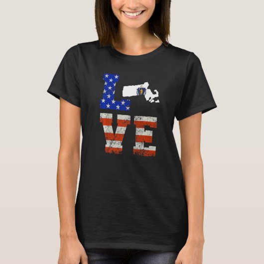 Love Massachusetts T-shirt (Voorkant)