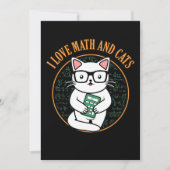 Love Math And Cats Teacher Mathematics Maths Bedankkaart (Voorkant)