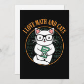 Love Math And Cats Teacher Mathematics Maths Bedankkaart (Voorkant / Achterkant)