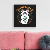 Love Math And Cats Teacher Mathematics Maths Canvas Afdruk (Insitu (Woonkamer))