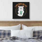 Love Math And Cats Teacher Mathematics Maths Canvas Afdruk (Insitu (Slaapkamer))