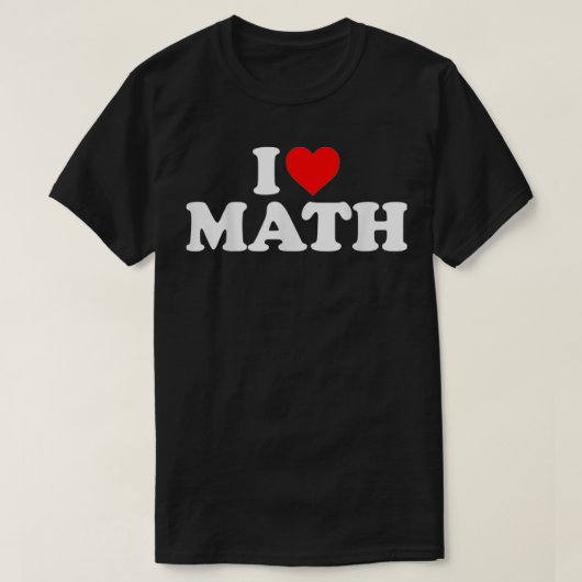 Love Math Heart T-shirt (Design voorkant)