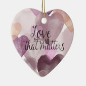 Love Matters Waterverf Hearts Keramisch Ornament (Rechts)