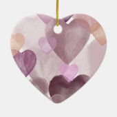 Love Matters Waterverf Hearts Keramisch Ornament (Achterkant)