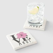 LOVE Maui Pink Stenen Onderzetter (Zijkant)