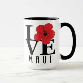 LOVE Maui Red Hibiscus 15oz Mok