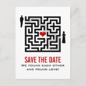 Love Maze Save the Date Briefkaart (Voorkant)