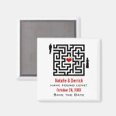 Love Maze Save the Date Magnet (Voorkant / Achterkant)