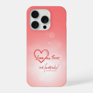 Love Me First Roze Zelfliefde Hoesje voor Telefoon iPhone 15 Pro Case