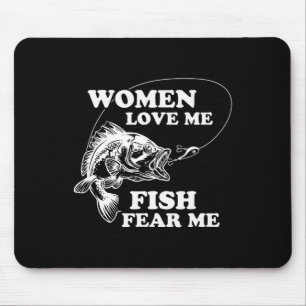 Love Me Fish Fear Me Funny Fathers Day Cadeau For Muismat