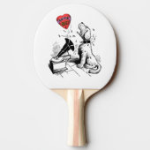 Love Me Heart (hond) Tafeltennisbatje (Achterkant)