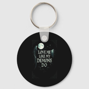 Love Me Like Demons Gothic Maan Sleutelhanger