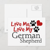 Love me, Love My German Shepherd Briefkaart (Voorkant / Achterkant)