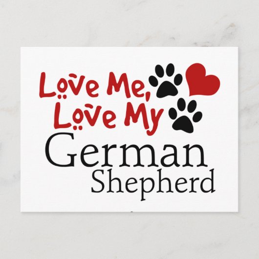 Love me, Love My German Shepherd Briefkaart (Voorkant)