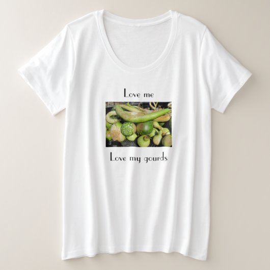 Love Me Love My Gourds T-shirt voor de fijnproever (Design voorkant)