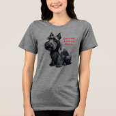 Love me, Love my Scottie, Bewerkbare tekst Tri-Blend Shirt (Voorkant)