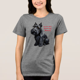 Love me, Love my Scottie, Bewerkbare tekst Tri-Blend Shirt