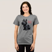 Love me, Love my Scottie, Bewerkbare tekst Tri-Blend Shirt (Voorkant volledig)